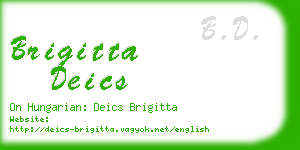 brigitta deics business card
